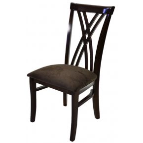 Cadeira Xis Duplo - Capuccino e Veludo Amassado Marrom