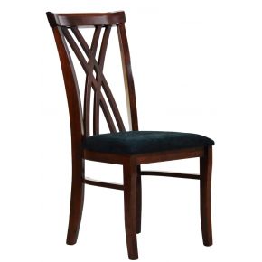 Cadeira Xis Duplo - Capuccino e Veludo Amassado Preto
